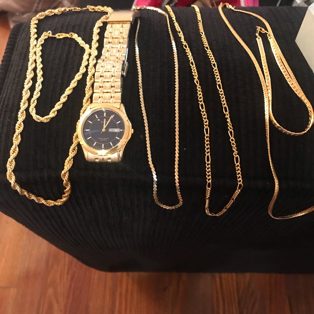 14k gold plated chains and bracelets